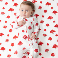 Painterly Mushrooms - 2 Way Zipper Footie