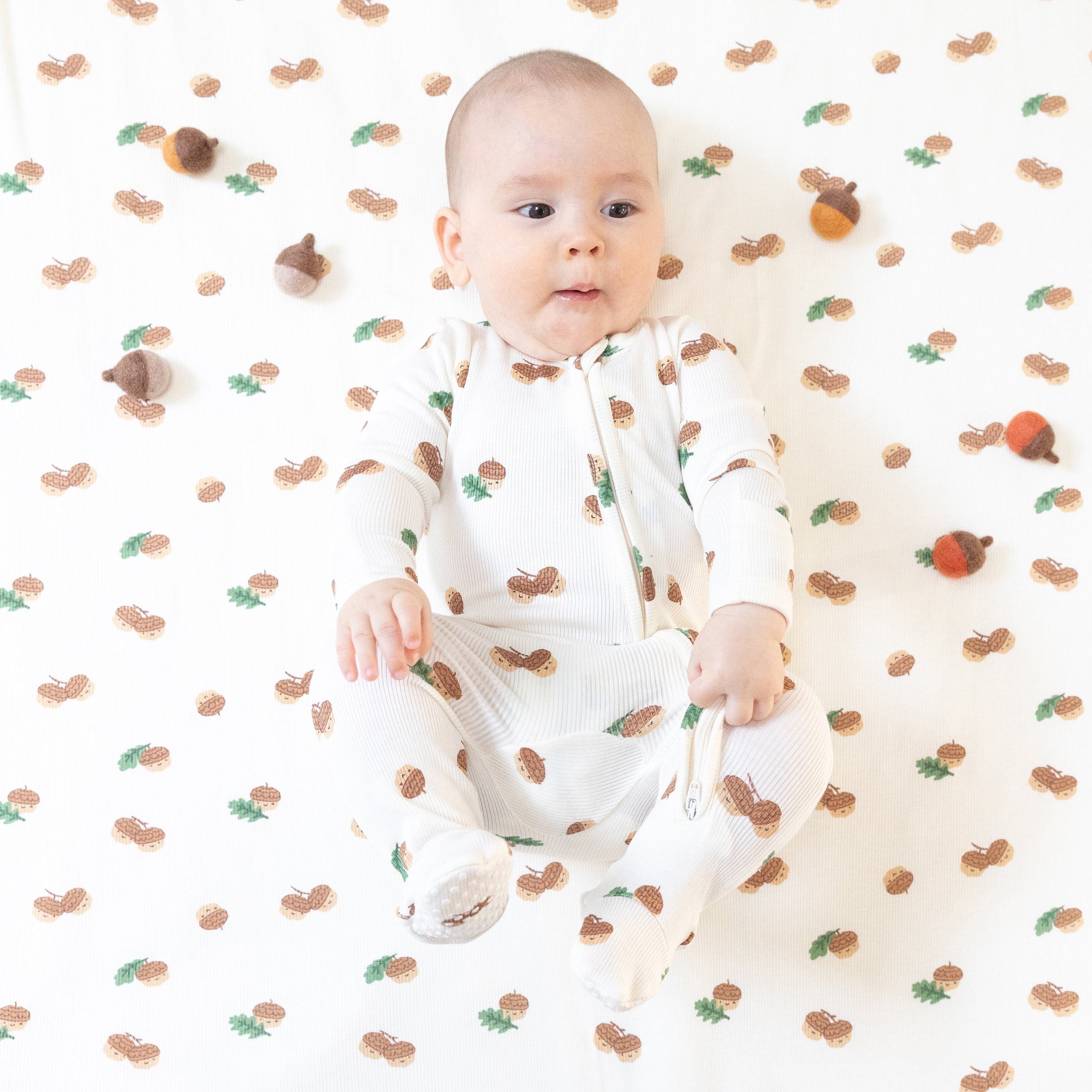 Tiny Acorns - 2 Way Zipper Footie