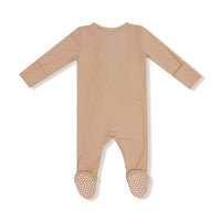 Tan - 2 Way Zipper Footie