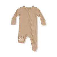 Tan - 2 Way Zipper Footie