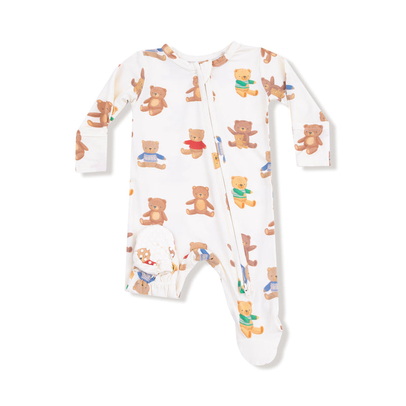 Teddy Bear Collection - 2 Way Zipper Footie