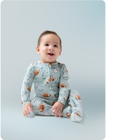 Touchdown Time - Grey Mist - 2 Way Zipper Footie