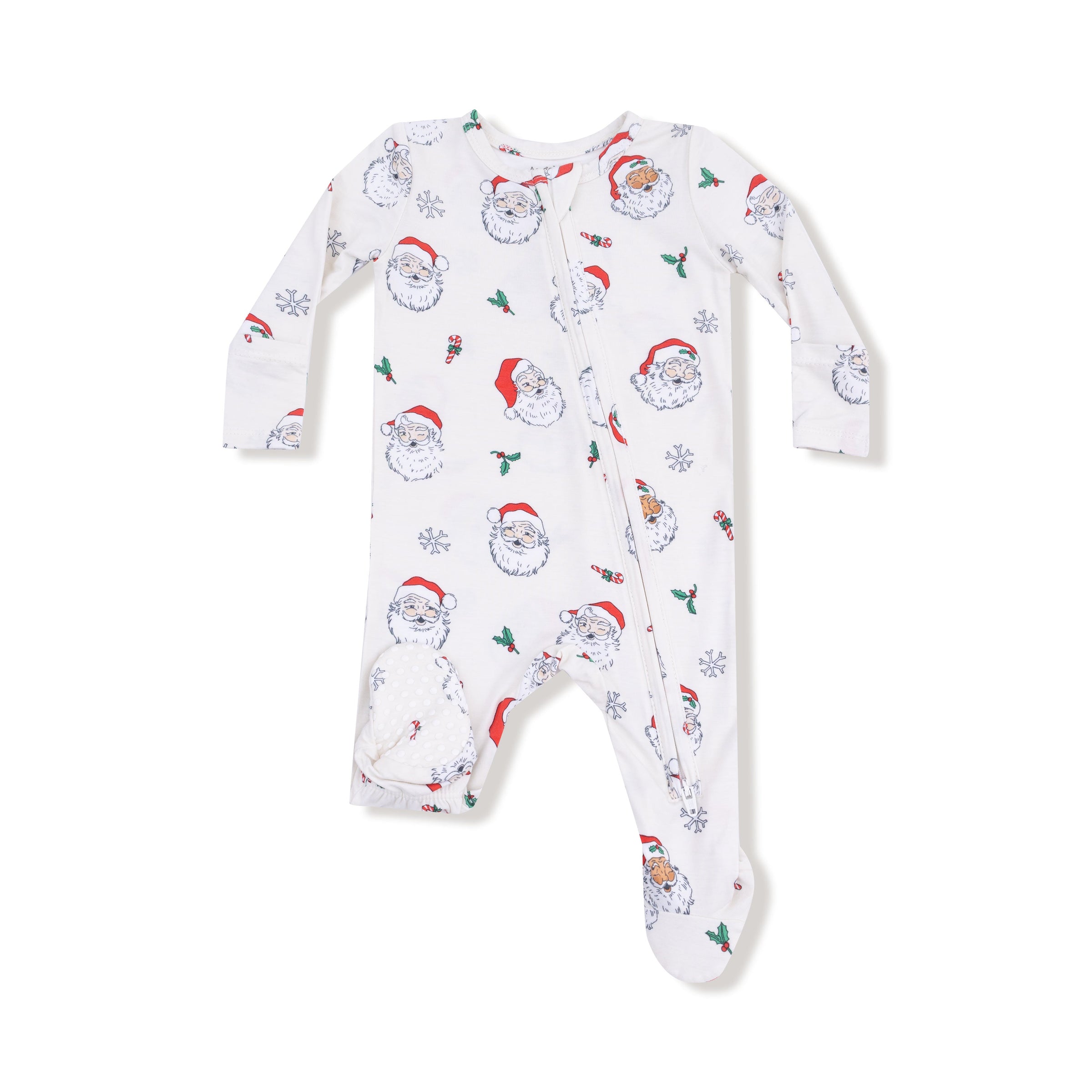 Vintage Santas - 2 Way Zipper Footie