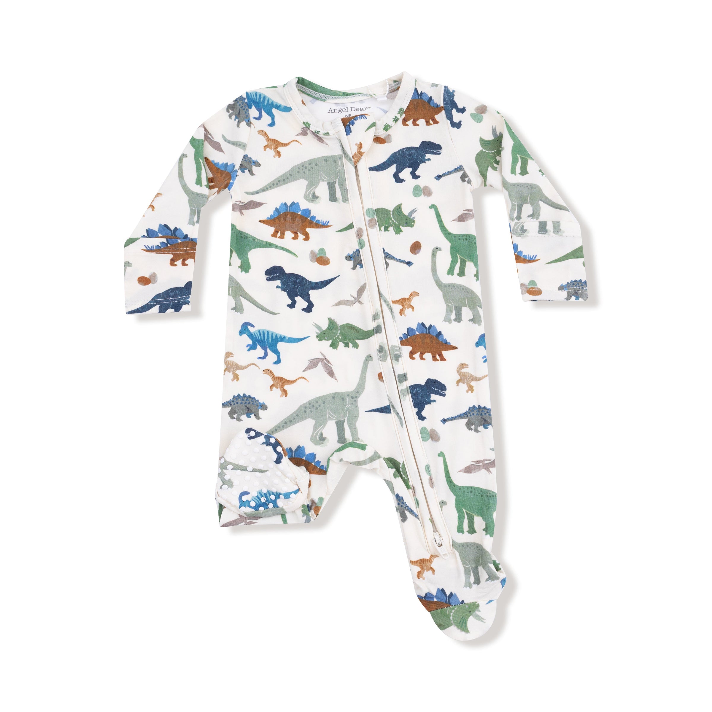 Washy Dinos - 2 Way Zipper Footie