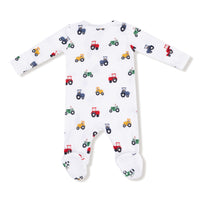 Mini Tractors - 2 Way Zipper Footie