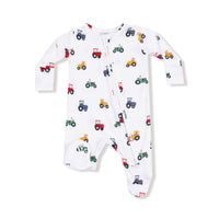 Mini Tractors - 2 Way Zipper Footie