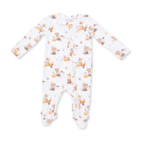 Woodland Animals with Pumpkins - 2 Way Zipper Footie