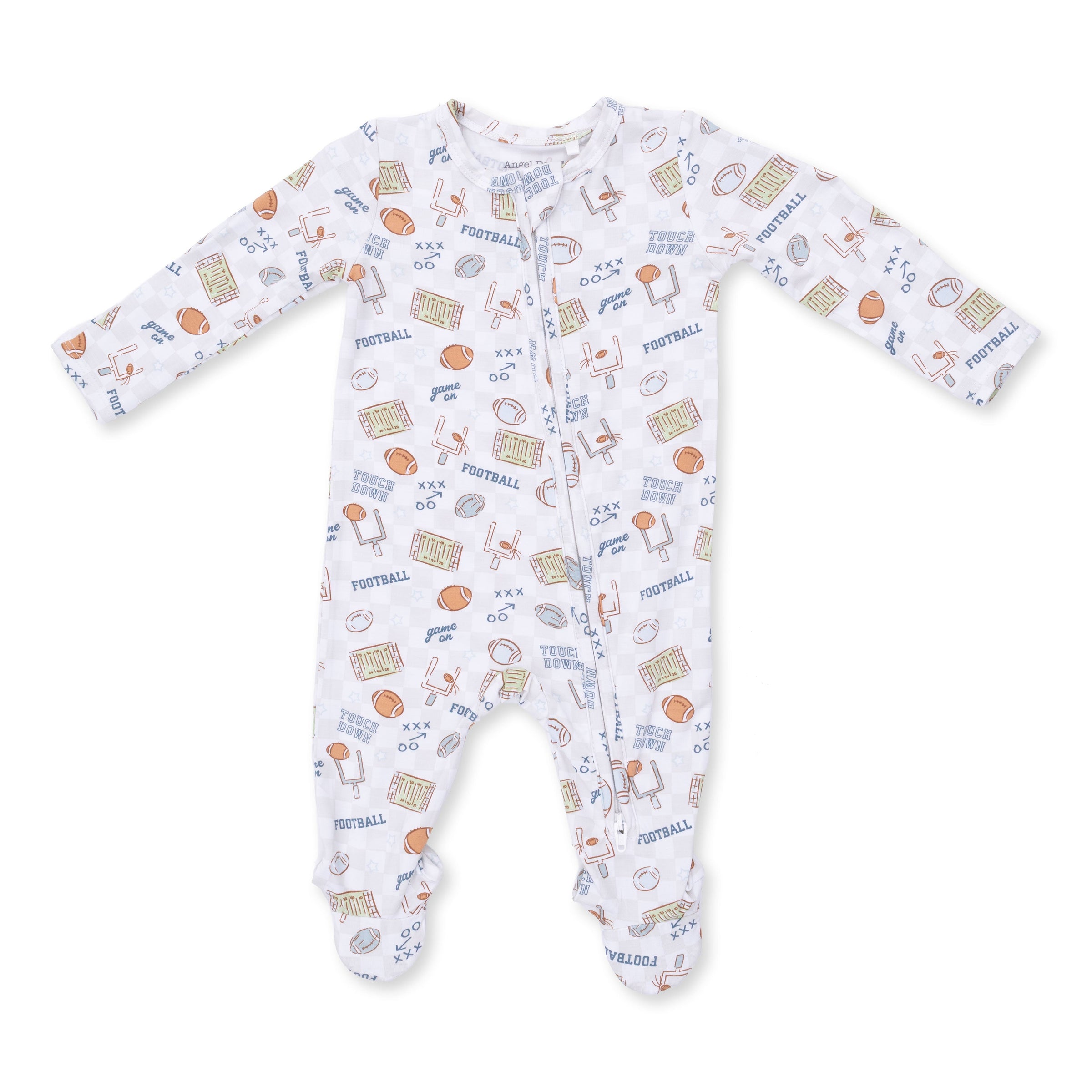 Football Check - 2 Way Zipper Footie