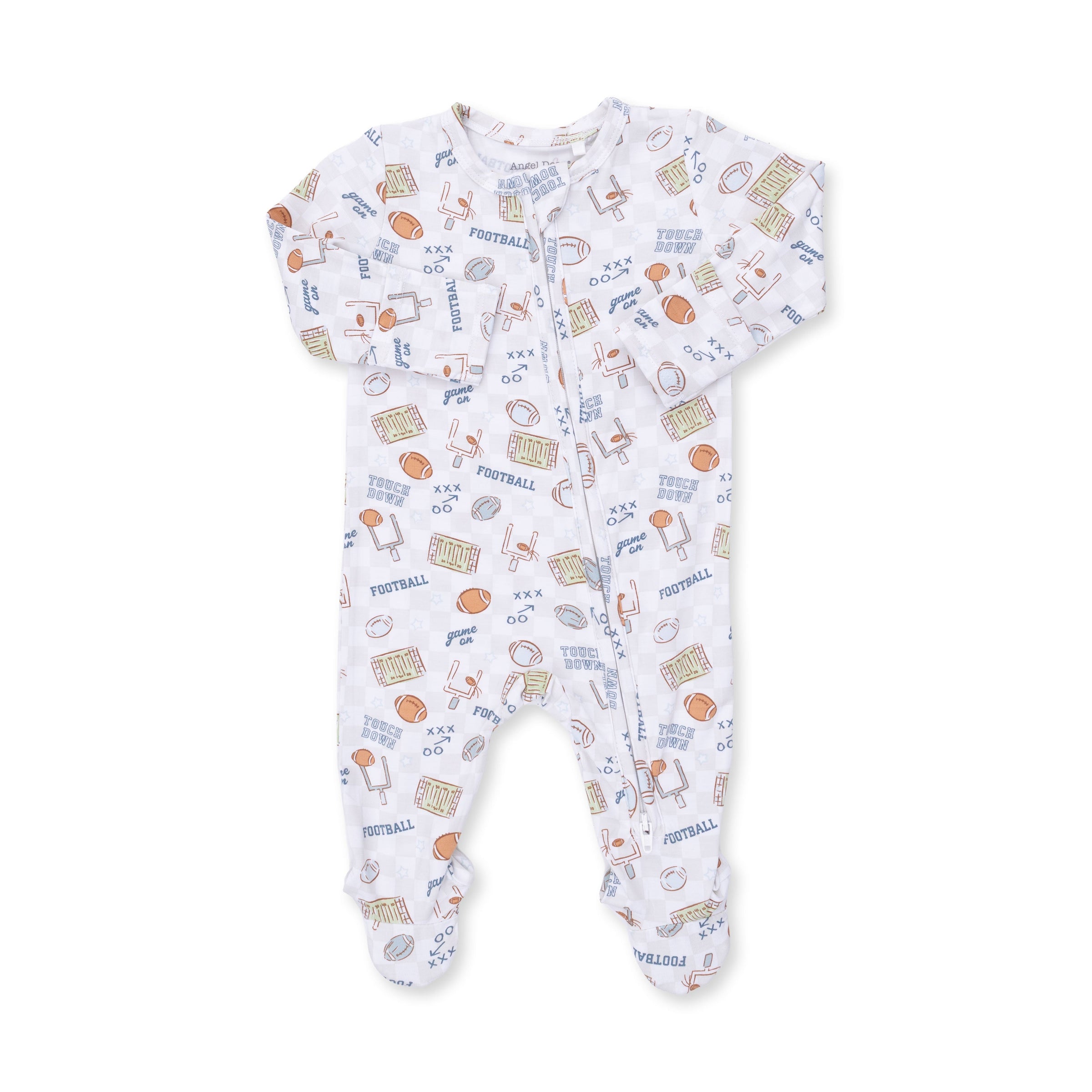 Football Check - 2 Way Zipper Footie