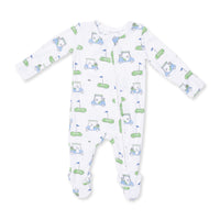 Golf Carts Blue - 2 Way Zipper Footie