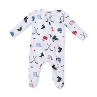 Hockey Stripe - 2 Way Zipper Footie