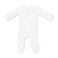 Little Horseshoes Blue - 2 Way Zipper Footie