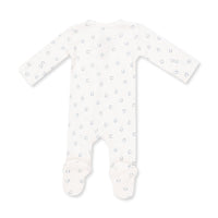 Little Horseshoes Blue - 2 Way Zipper Footie