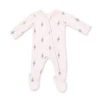 Lightning Bolt Viscose - 2 Way Zipper Footie