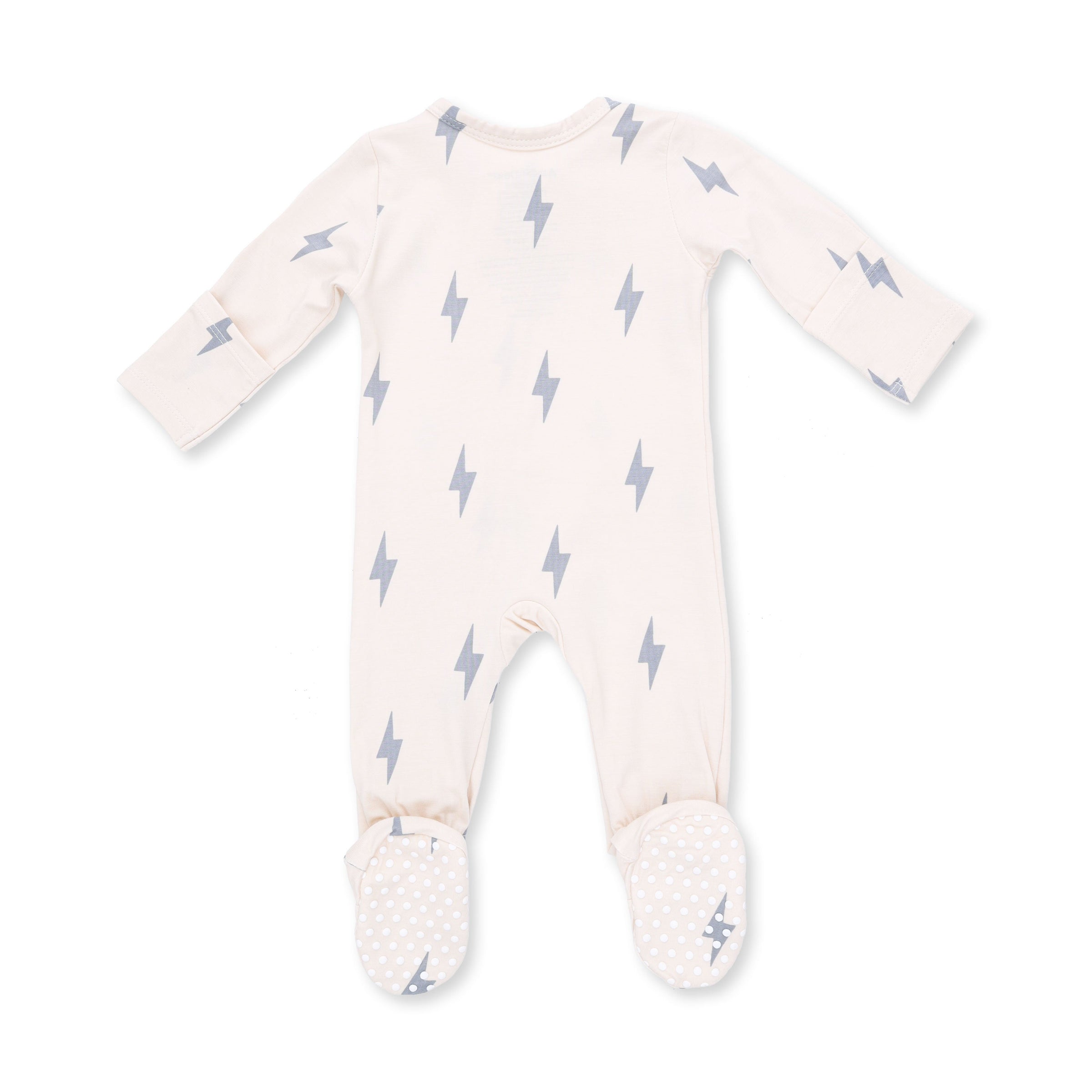 Lightning Bolt Viscose - 2 Way Zipper Footie