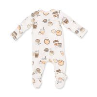 Love You A Latte - 2 Way Zipper Footie