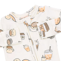 Love You A Latte - 2 Way Zipper Footie