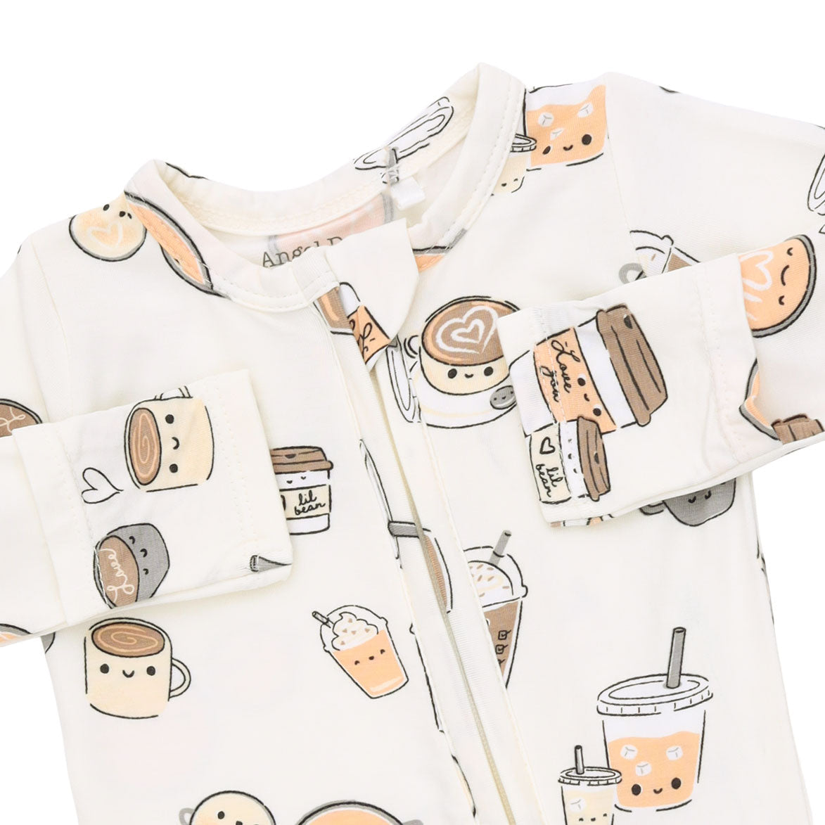 Love You A Latte - 2 Way Zipper Footie
