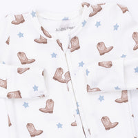 Mini Cowboy Boots - 2 Way Zipper Footie
