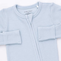 Solid Baby Blue - 2 Way Zipper Footie