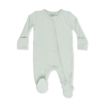 Solid Milky Green - 2 Way Zipper Footie