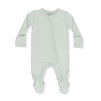 Solid Milky Green - 2 Way Zipper Footie