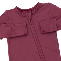Solid Oxblood Red - 2 Way Zipper Footie