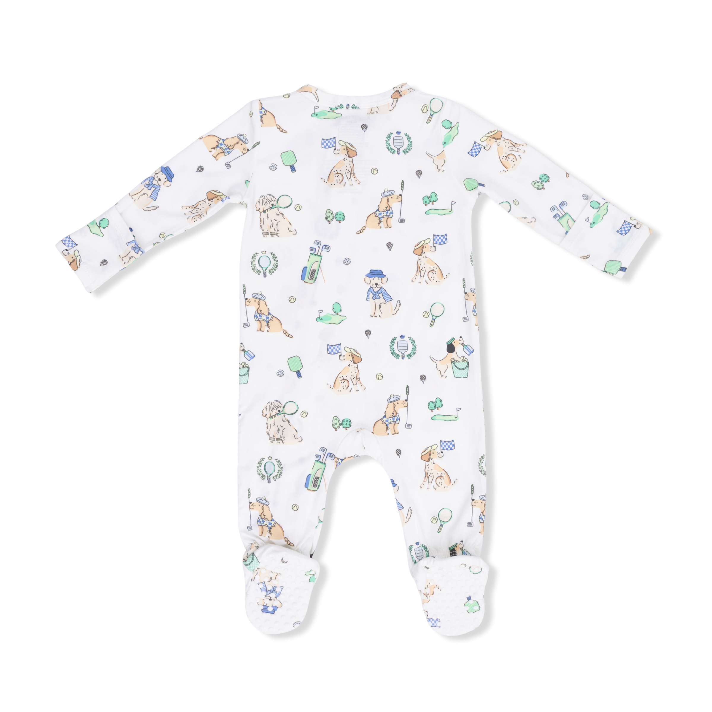 Country Club Dogs Neutral - 2 Way Zipper Footie