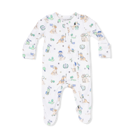 Country Club Dogs Neutral - 2 Way Zipper Footie