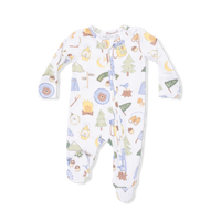 Camping Blue - 2 Way Zipper Footie