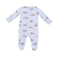Construction Vehicles - 2 Way Zipper Footie