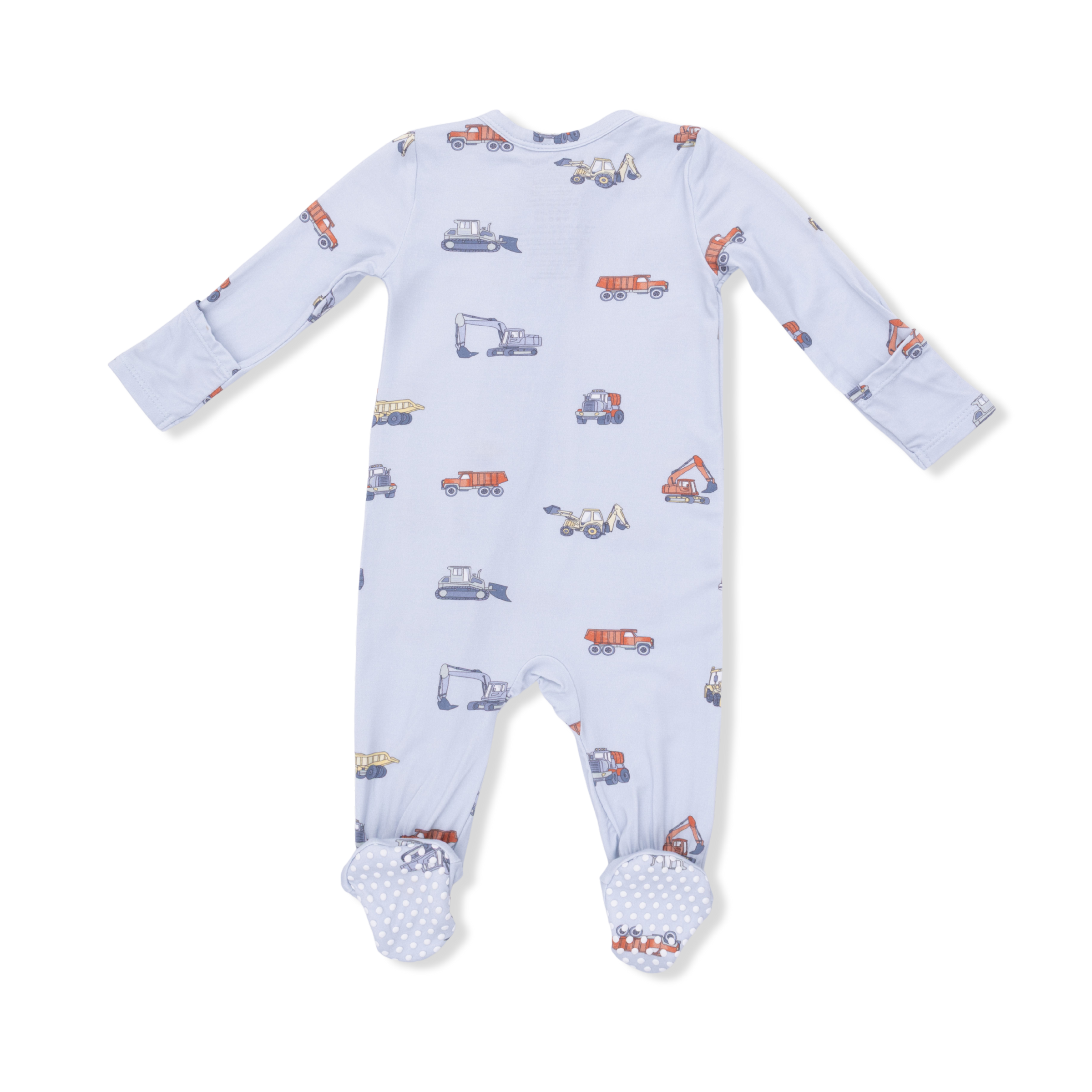 Construction Vehicles - 2 Way Zipper Footie