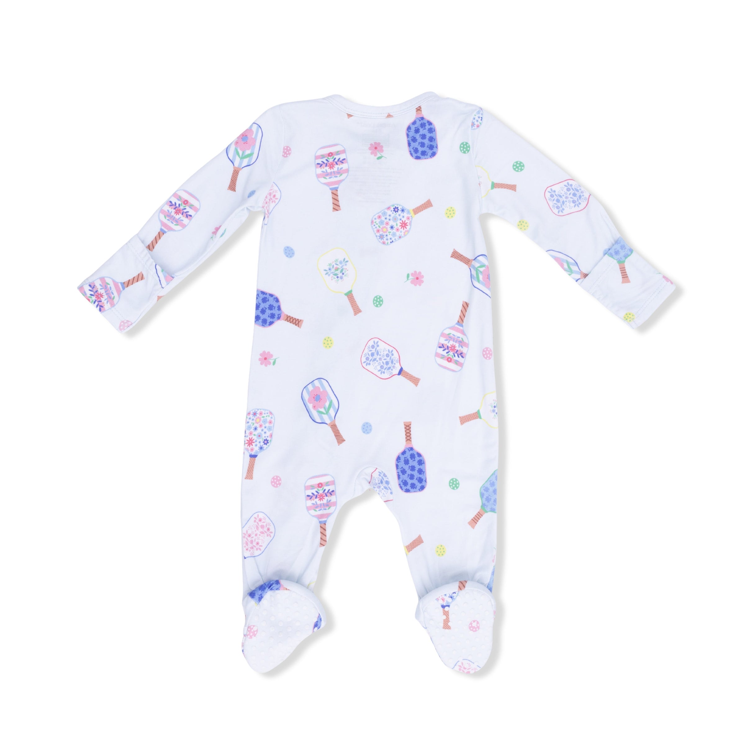 Floral Pickleball - 2 Way Zipper Footie
