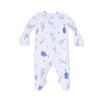 Floral Pickleball - 2 Way Zipper Footie