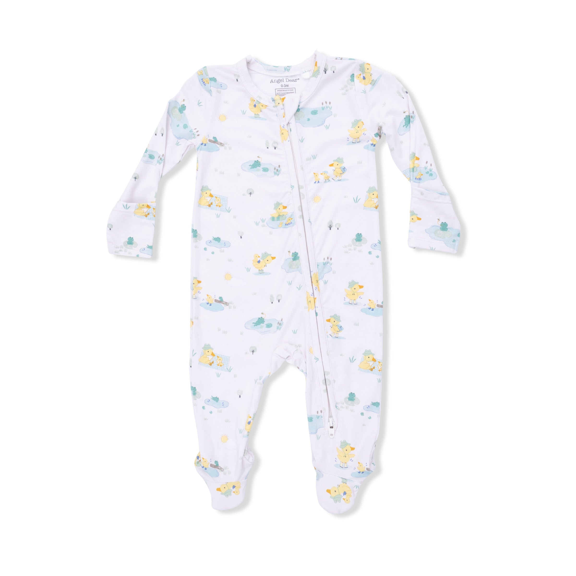 Frog and Duck Pond - 2 Way Zipper Footie