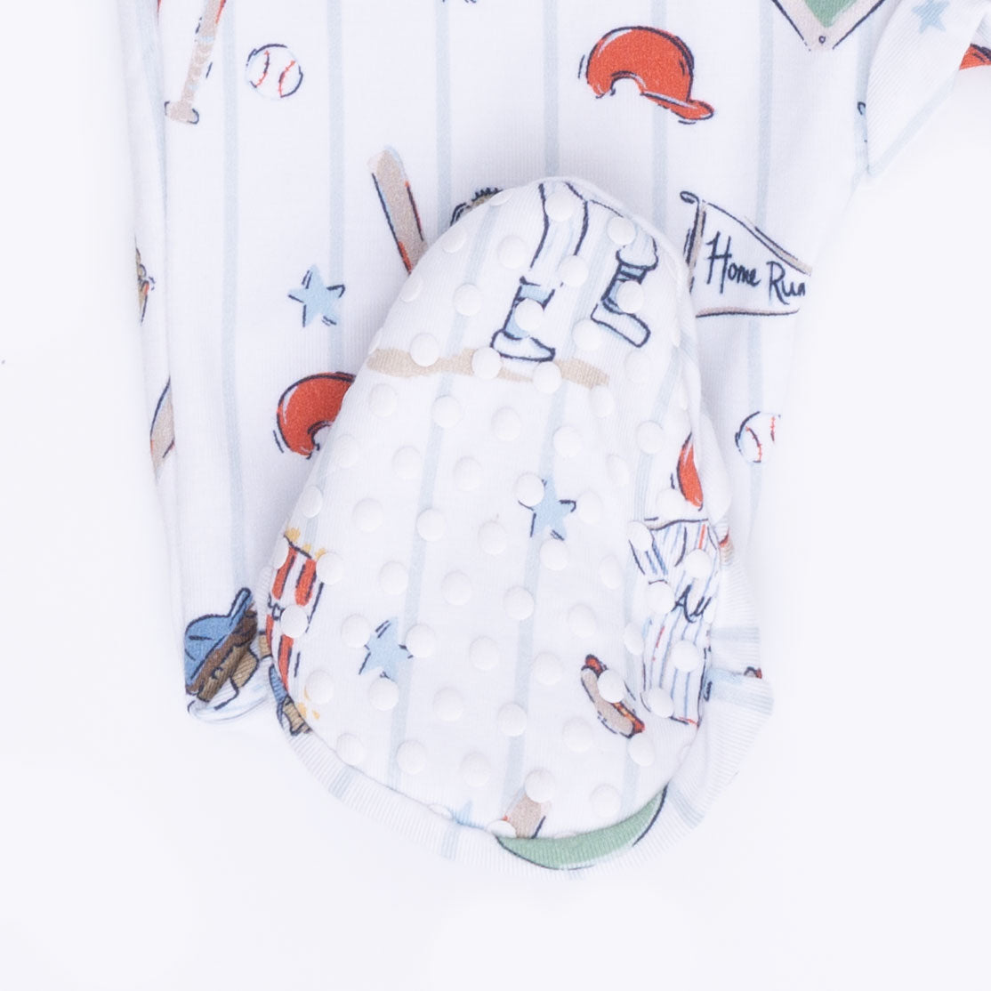 Home Run Baseball - 2 Way Zipper Footie & Swaddle