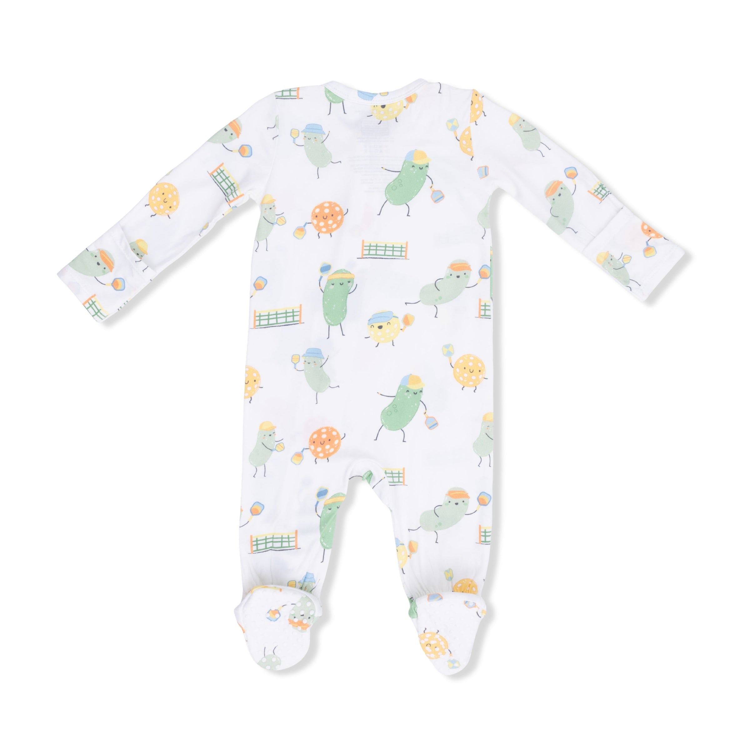 Pickles Playing Pickleball - 2 Way Zipper Footie