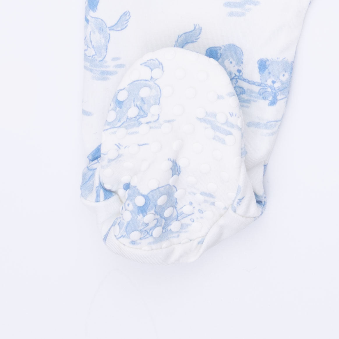 Puppy Toile Blue - 2 Way Zipper Footie
