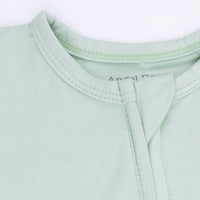 Solid Cameo Green - 2 Way Zipper Footie