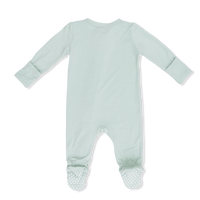 Solid Cameo Green - 2 Way Zipper Footie