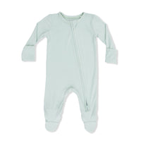 Solid Cameo Green - 2 Way Zipper Footie