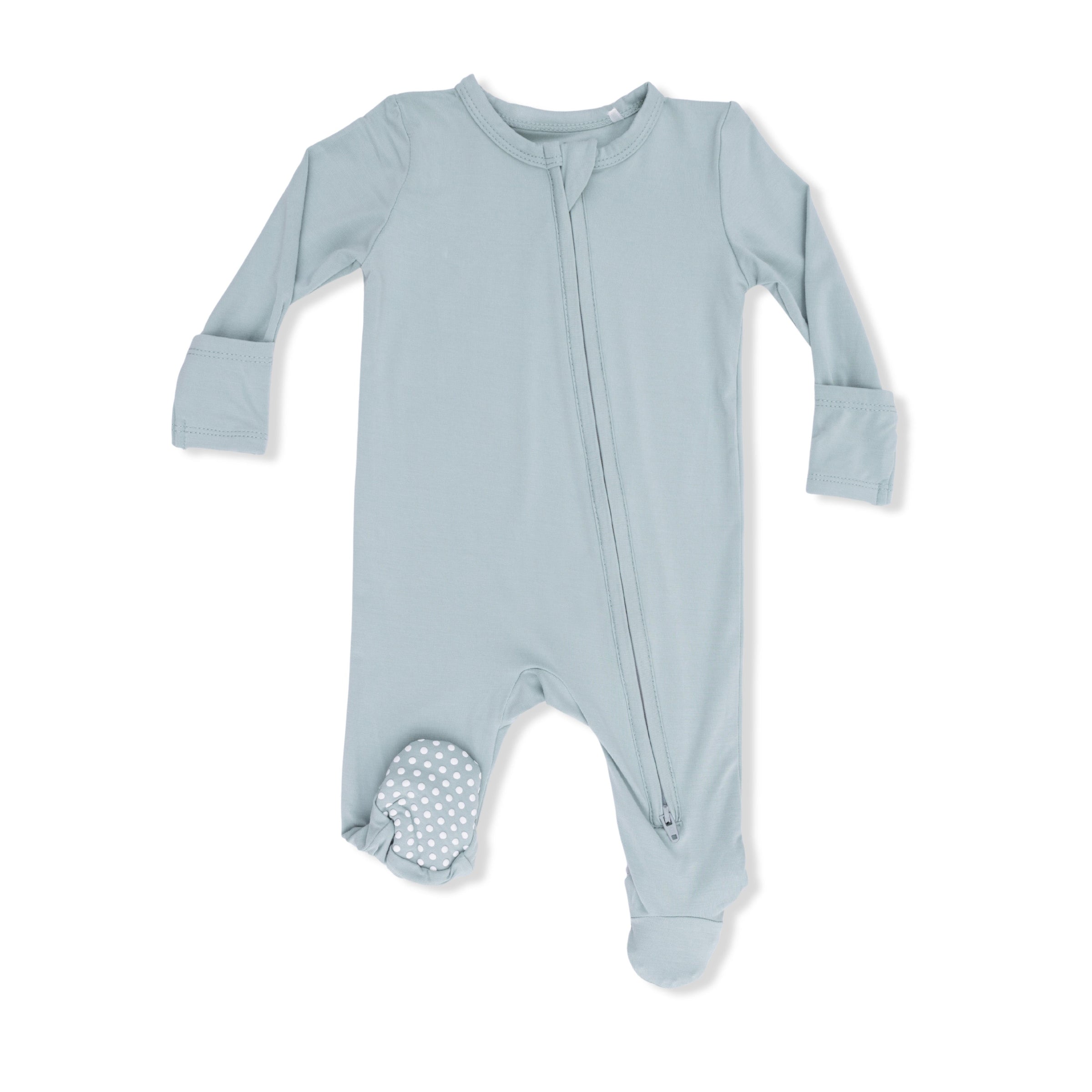 Solid Jadeite - 2 Way Zipper Footie