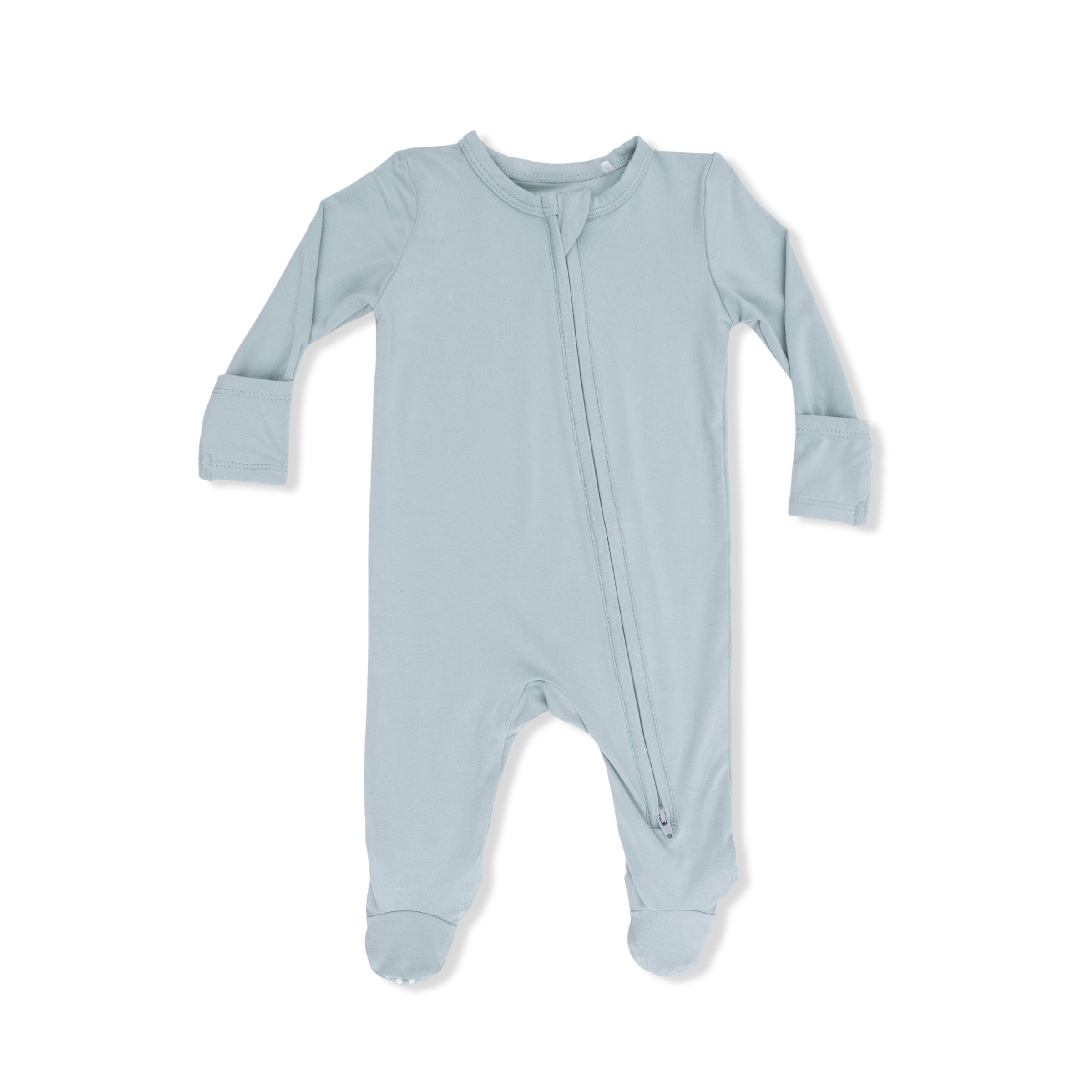 Solid Jadeite - 2 Way Zipper Footie