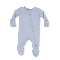 Solid Niagara Mist - 2 Way Zipper Footie