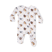Farm Animals Rope Cameos Uni - 2 Way Zipper Footie