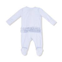 Arctic Ice - 2 Way Zipper Ruffle Back Footie