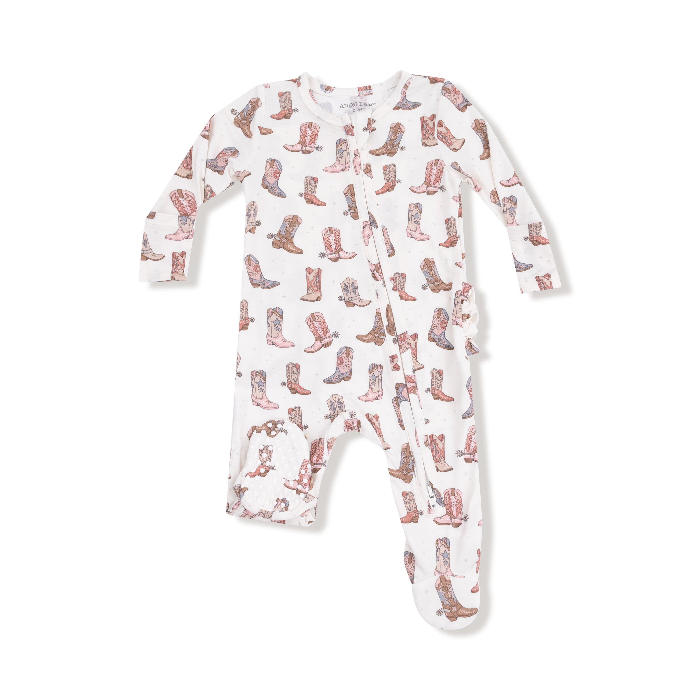 Future Cowgirl - 2 Way Zipper Ruffle Back Footie
