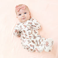Future Cowgirl - 2 Way Zipper Ruffle Back Footie