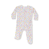 Fall Fruit Floral - 2 Way Zipper Ruffle Back Footie