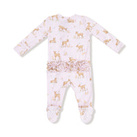 Little Fawn - 2 Way Zipper Ruffle Back Footie
